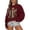 Wine, variant on Unir Women's Halloween Patchwork Ghost Layering Pullover Crew Neck No Hood Sweatshirt Long Sleeve Casual Top 1PC S-XXL Plus Size Friendly