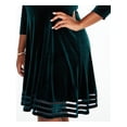 thumbnail image 3 of JESSICA HOWARD Womens Green 3/4 Sleeve Knee Length Evening Dress Plus 24W, 3 of 4