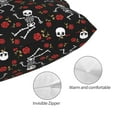 thumbnail image 5 of Salouo Skeleton with Roses Pattern Pillow Cases,1PC Pillow Covers with Envelope Closure Decorative Pillow Case for Bed Couch,Pillows Not Included-16"x24", 5 of 6