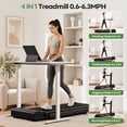 thumbnail image 5 of 16% Incline Walking Pad Treadmill, 4-in-1 Foldable Under Desk Treadmill with Handles, 2.5 HP Quiet Motor, 330 lb Capacity, 5 of 10