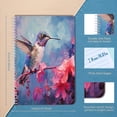 thumbnail image 2 of Spiral Notebook,Double-Wire Spiral College Lined Journal Notebook for Study and Notes,100 Pages,5.71x 8.26 in - Hummingbird Perched on Pink Flowers, 2 of 7