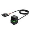 Interruptor De Alimentación Luces LED verdes PC Computadora de escritorio Interruptor de encendido y apagado Cable de extensión (Negro 4m)