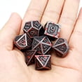 thumbnail image 4 of Haxtec Bloodstained Metal DND Dice Set D&D D D Dice With Leather Dice Bag Blood Splatter Dice Halloween Dungeons and Dragons TTRPG Gift, 4 of 6