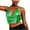 Green, variant on Women Metal Sequin Sparkle Glitter Tank Deep V Neck Spaghetti Strap Backless Chain Halter Crop Tops Party Blouse Black Free Size