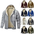 thumbnail image 5 of Hpapadks Mens Hoodies Winter Heavyweight Lined Zip Up Hoodies Pullover with Zippered Pocket Cross Print Windproof Warm Outerwear Sweatshirts for Men, 5 of 5