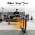 thumbnail image 2 of Comfort Zone 800-Watt Halogen Flat Panel Oscillating Space Heater, 2 of 7