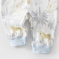 thumbnail image 7 of Karoyedx Newborn Clothes for Girls Baby Girl Boy Clothes Long Sleeve Romper One Piece Jumpsuit First Birthday Outfit Spring Fall Winter Blue Size,0-3 Months, 7 of 7