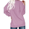 thumbnail image 3 of Rosvigor Sweatshirts for Women Henley Shirts Casual Long Sleeve Ribbed Tunic Button Up Tops, 3 of 6