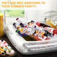 thumbnail image 5 of 2 Pieces Inflatable Serving Bar Glittering Confetti Food Cooler Buffet with Drain Plug, Inflatable Ice Serving Bar for Food and Drinks for Pool and Outdoor Events(Black), 5 of 5