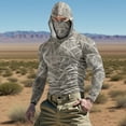 thumbnail image 2 of Dagegui Sun Shirts for Men Camouflage UV Protection Hoodie with Built-in Face Cover UPF 50+ Long Sleeve Hooded Tops Breathable Summer Fishing Tees 001 Camouflage S, 2 of 9