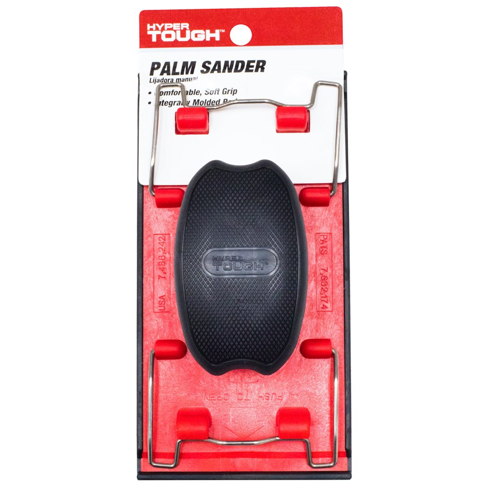 Hyper Tough SoftGrip Palm Sander with Stainless Steel Clamps Walmart