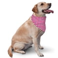 thumbnail image 2 of Goofa Pink Gingham Printing Dog Bandana ,Cat Scarf Adjustable Bib Handkerchief Accessories for Dogs Cats,Pet scarf,Pet fashion, 2 of 6