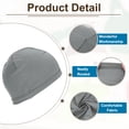 thumbnail image 3 of Uxcell 6 Pcs Sweat Wicking Cap Skull Cap Football for Men Light Gray, 3 of 7