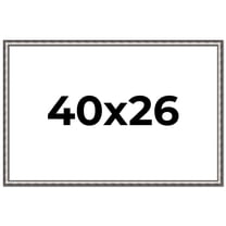 40x26 Frame Silver Real Wood Picture Frame Width 1.125 Inches | Interior Frame Depth 0.5 Inches |