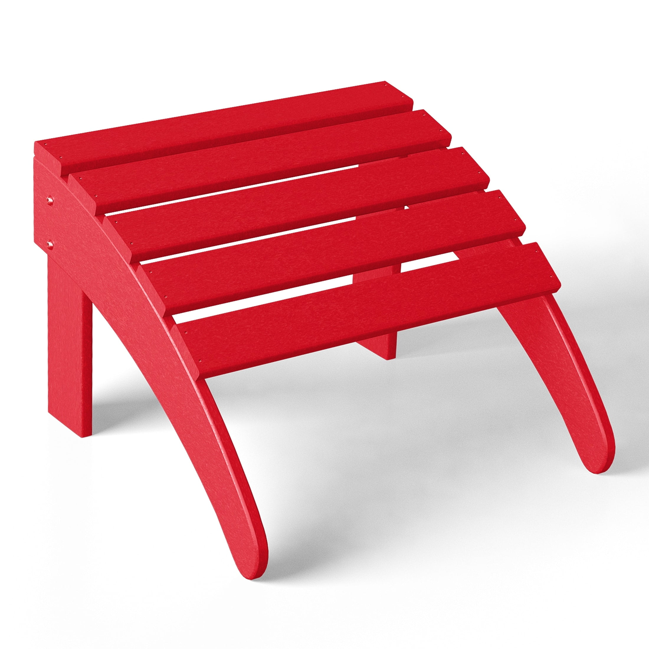 Polytrends  Laguna Hdpe All Weather Outdoor Patio Foldable Ottoman Red