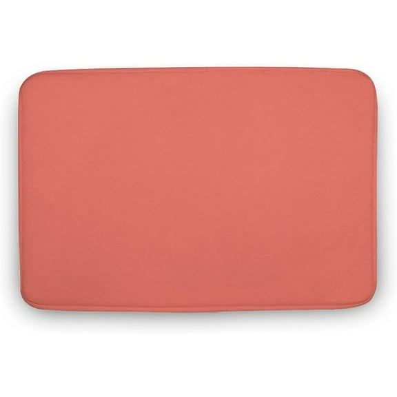 Doormat 16x24 Inch Trend Color Coral Bathroom Rugs Non Slip & Soft Bath Mat Carpets for Bathroom, Entryway & Kitchen