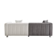 thumbnail image 4 of Newboti Furniture 87.4" Premium Velvet Sofa 3-Seater Loveseat, Modern Bubble Upholstered Couch with Metal Base Legs and 2 Pillows for Living Room, Bedroom. 12011, 4 of 5