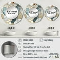 thumbnail image 4 of Designart "Harmonious Teal And Grey Marble Essence" Abstract Round Mirror Wall Decor Glam - Large Teal Round Bathroom Mirror - Round Mirror - 29" x 29", 4 of 6