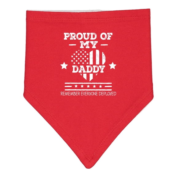 Inktastic Military Daddy Red Friday Deployed Baby Bandana Bib