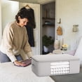 thumbnail image 4 of AZXY Storage Containers for Clothes,Blanket Storage Bags,Closet Organizer Bins Under Bed,Foldable Large Blanket Container for Living Room with Lids Handle Clearance, 4 of 7