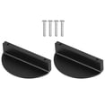 thumbnail image 3 of LEORX 2Pcs Furniture Pulls for Dresser Homeowners DIY Enthusiasts Semicircle Cabinet Handles Black 3.14X1.57X0.79in, 3 of 8
