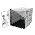 thumbnail image 3 of Spring Dog Crate Cover, Monochrome Bicycle Dove Olive Branch Peace Sun Warm Season Composition, Easy to Use Pet Kennel Cover Small Dogs Puppies Kittens, 7 Sizes, Charcoal Grey and White, by Ambesonne, 3 of 6