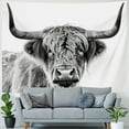thumbnail image 4 of Nawypu  Highland Cow Print Wall Art Tapestry Bull Western Room Decor Portrait Cattle Farmhouse Animal Wildlife Funny Cute Art Wall Hanging Bedroom Living Dorm Fabric, 4 of 6