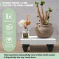 thumbnail image 7 of Wood Riser for Display, Distressed Wooden Pedestal Stand for Decoration, Farmhouse Display Tray for Home Clearance, Bathroom Decor, Living room Decor and Kitchen Counter Decor (White & Black), 7 of 7
