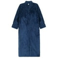 thumbnail image 2 of Holiday Clearance! ZVNAΖH Men's Zip Up Robe Flannel Bathrobe Soft Plush Robes Casual Winter Housecoat Solid Dressing Gown, 2 of 3