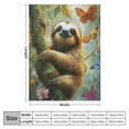 thumbnail image 4 of Orinice Sloth Blanket Gifts for Women Girls Adults Kids Soft Warm Lightweight Cozy Cute Tropical Rainforest Floral Animal Throw Blankets for Bed Living Room Sofa Home Travel Decor  60x80in, 4 of 6