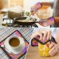 thumbnail image 4 of Pioneer Flower Kitchen Oven Mitt and Pot Holder Sets 4 Pcs for Baking, Cooking and Grilling, Heat Resistant Up To 392 °F, 4 of 7