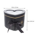 thumbnail image 2 of AURARMLET Heart Shaped Flower Box Black Durable Wrapping Box for Valentine's Day, 2 of 7