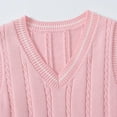 thumbnail image 3 of Coerni Boys Sweater Vest Cable Knit V-Neck Knitted Uniform Toddler Kids Girls Clothes Dress Vest V Neck Cute Tank Tops, 3 of 9