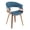 Multi-color, variant on Vintage Mod Mid-Century Modern Dining/Accent Chair in Walnut and Blue Fabric by LumiSource