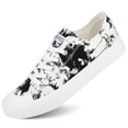 thumbnail image 6 of JENN ARDOR Women's Canvas Sneakers Low Top Shoes Clearance Women Shoes Black Print Size 9.5, 6 of 9