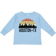 thumbnail image 3 of Inktastic Houston Texas Skyline Retro Boys or Girls Long Sleeve Toddler T-Shirt, 3 of 5