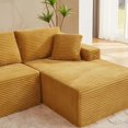 thumbnail image 4 of Miniyam L-Shaped Cloud Sectional Sofa with Deep Seat, Modular Couches Sleeper for Living Room, Bedroom, Apartment (Yellow, Right Facing Chaise), 4 of 6