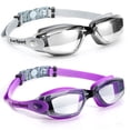 thumbnail image 1 of EverSport 2pack Swimming Goggles for Adult Comfortable Daily Swim Glasses with Mirrored Anti-Fog lens No Leak Water, 1 of 8