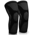thumbnail image 1 of Rodillera para mujeres/hombres, rodillera de compresión para desgarro de menisco, artritis, correr, levantamiento de pesas, baloncesto, voleibol, deportes - Negro - Talla XL, 1 of 4