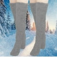 thumbnail image 2 of HAiming 2 Pairs Women's Leg Warmers Thigh High Stockings Winter Fuzzy Plush over Knee Soft Slipper Socks Home Sleeping, 2 of 3