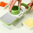 thumbnail image 4 of New Multifunctional Vegetable Cutter With 6 Blades Portable Mandoline For Kitchen, Adjustable Vegetable Cutter With Stainless Steel Blades, Easy To Use Clean Safety Guard And, 4 of 7
