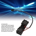 thumbnail image 4 of M.2 2280 SSD Heatsink, 2 Cooling Fans Aluminium Alloy ABS M.2 SSD Radiator 3pin Power  For Drive, 4 of 8