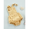 thumbnail image 3 of xiaxaixu Baby Girls Printed Romper, Sleeveless Neck Buttoned Elastic Waist, 3 of 9