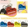thumbnail image 5 of DLQT Transparent Yellow Creative Mini Electronic Piano Keychain Pendant Luminous Music Toy Playing Music Pronunciation Small Piano Small Gift, 5 of 8
