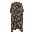 thumbnail image 2 of HELLHERO Quick Dry Bathing Suit Coverups for Beach Polyester Vacation Vibe Long Kimono Swimsuit Cover Up Colorful Pineapple Pattern Design, 2 of 6