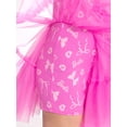 thumbnail image 5 of Barbie Girls Sleeveless Allover Print Tulle Romper, Sizes 4-12, 5 of 8