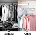 thumbnail image 6 of Bxaolu Space Saving Hangers 9-Hole Heavy Duty for Closet Organizers and Storage 3Pack, 360° Swivel Hook, Cascading Design for Wardrobe, Apartment, RV Storage, Home Essentials, 6 of 7
