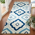 thumbnail image 2 of SAFAVIEH Four Seasons Kenesa Geometric Runner Rug, Ivory/Navy, 2'3" x 8', 2 of 8