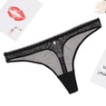 thumbnail image 6 of Women's Sexy Sheer Panties Thongs Mesh G-Strings Low Rise Brief Underwear, 4-Pack, 6 of 9