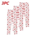 thumbnail image 2 of Rvasteizo Girls Leggings 3 Pack Entire Printed Elastic Waist Outer Kids Cropped Pants for 3-12 Years, 2 of 3
